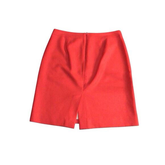 J. Crew Orange Wool Lined The Pencil Skirt - Size 8 - Picture 2 of 6